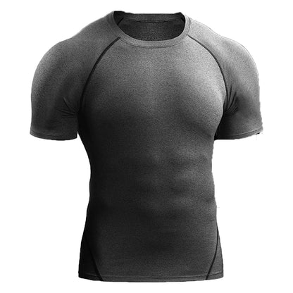 2026 Compression T Shirt Men Summer Sportswear Running T-Shirt Elastic Quick Dry Sport Tops Tee Athletic Gym Workout Shirts Men