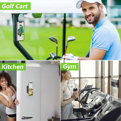 Magnetic Golf Cart Phone Holder, Gym Phone Mount Holder, Compatible with Magsafe, Unique Golf Gifts for Men Golfers Dad Father, Golf Gift for Him Husband, Golf Accessories Essentials Gadgets