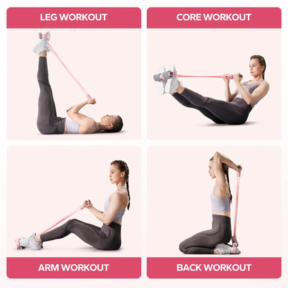 Multi-Functional Pedal Resistance Band Trainer – Portable Foot Pedal Fitness Equipment Home Gym Full Body Workout Machine, Exercise Sit-Ups, Yoga, Abdominal Training