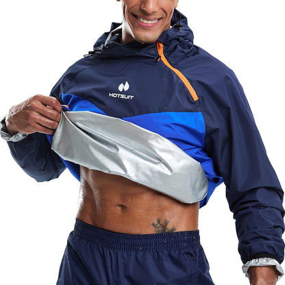 Sauna Suit for Men Sweat Sauna Jacket Pant Gym Workout Sweat Suits