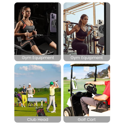 Magnetic Golf Cart Phone Holder, Gym Phone Mount Holder, Compatible with Magsafe, Unique Golf Gifts for Men Golfers Dad Father, Golf Gift for Him Husband, Golf Accessories Essentials Gadgets